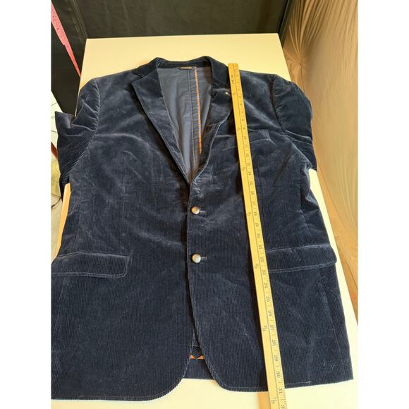 Brooks Brothers Blazer Mens 46R Blue 1818 Fitzgerald Corduroy Sport Coat Jacket - Picture 12 of 14